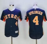 Astros #4 George Springer Navy Blue Flexbase Authentic Collection Stitched Jersey