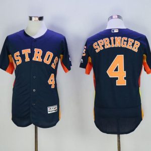 Astros #4 George Springer Navy Blue Flexbase Authentic Collection Stitched Jersey