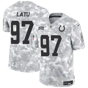 Indianapolis Colts #97 Laiatu Latu Arctic Camo 2024 F.U.S.E. Salute To Service Limited Stitched Jersey
