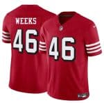 San Francisco 49ers #46 Jon Weeks New Red 2025 F.U.S.E. Vapor Untouchable Limited Stitched Jersey