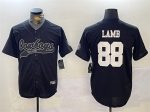 Dallas Cowboys #88 CeeDee Lamb Black With Patch Cool Base Stitched Jersey