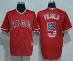 Angels Of Anaheim #5 Albert Pujols Red USA Flag Fashion Stitched Jersey