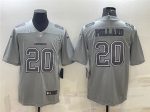 Dallas Cowboys #20 Tony Pollard Gray Atmosphere Fashion Stitched Jersey