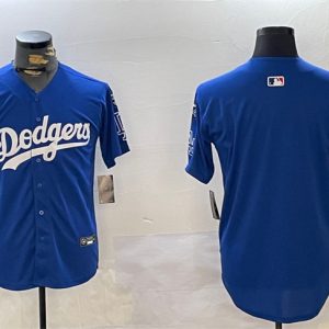 Los Angeles Dodgers Blank Royal 2024 World Series With Fernando Memorial Patch Alternate Limited Stitched Jersey