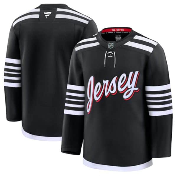 New Jersey Devils Blank Black 2024-25 Alternate Stitched Jersey
