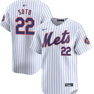 New York Mets #22 Juan Soto White Cool Base Stitched Jersey