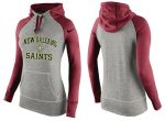Nike New Orleans Saints Performance Hoodie Grey Red