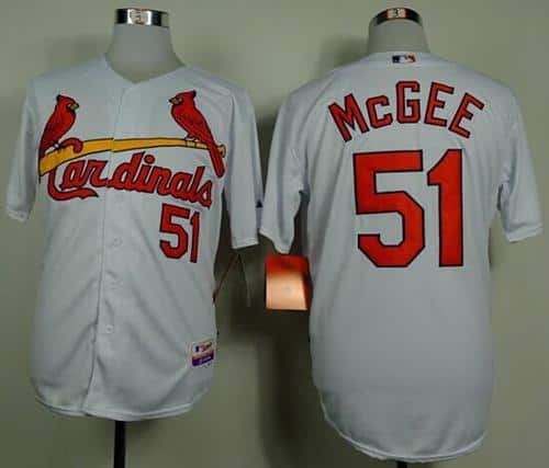 Cardinals #51 Willie McGee White Cool Base Stitched Jersey