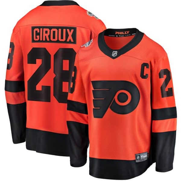 Philadelphia Flyers #28 Claude Giroux Orange 2019 Stitched Jersey