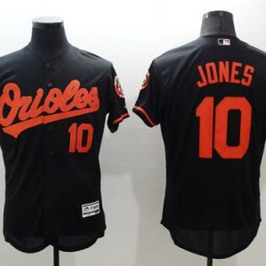 Orioles #10 Adam Jones Black Flexbase Authentic Collection Stitched Jersey