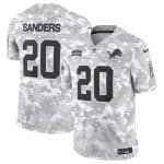 Detroit Lions #20 Barry Sanders Arctic Camo 2024 F.U.S.E. Salute To Service Limited Stitched Jersey