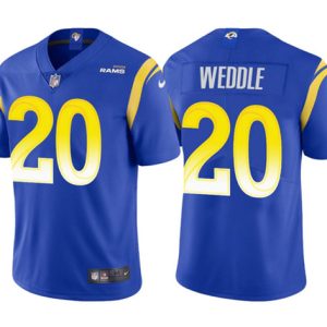 Los Angeles Rams #20 Eric Weddle Royal Vapor Untouchable Limited Stitched Football Jersey