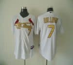 Cardinals #7 Matt Holliday White(Gold No.) Cool Base Stitched Jersey