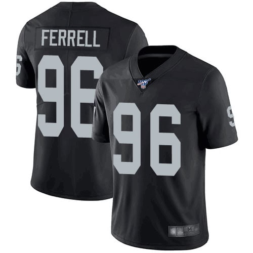 Raiders #96 Clelin Ferrell Black 2019 100th Season Vapor Untouchable Limited Stitched Jersey