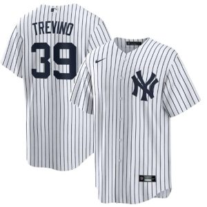 New York Yankees #39 Jose Trevino White Cool Base Stitched Jersey