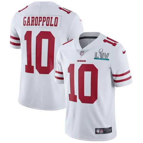 San Francisco 49ers #10 Jimmy Garoppolo White Super Bowl LIV Vaper Untouchable Limited Stitched Jersey