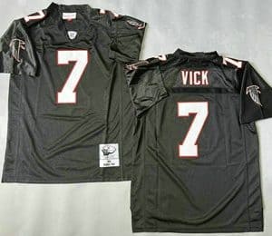 Atlanta Falcons #7 Michael Vick Black 2003 Throwback Jersey