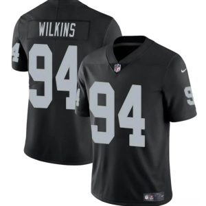 Las Vegas Raiders #94 Christian Wilkins Black Vapor Stitched Jersey