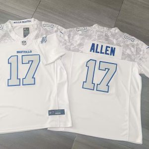 Buffalo Bills #17 Josh Allen White 2025 F.U.S.E. ¡°Rivalries¡± Vapor Limited Football Stitched Jersey
