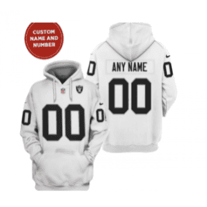 Las Vegas Raiders Active Player Custom 2021 White Pullover Hoodie