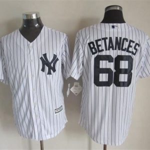 Yankees #68 Dellin Betances White Strip New Cool Base Stitched Jersey