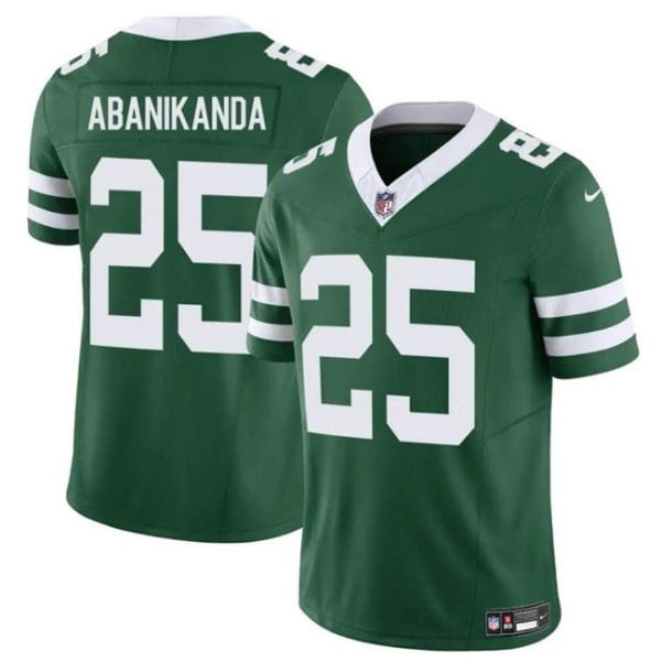 New York Jets #25 Israel Abanikanda Green 2023 F.U.S.E Throwback Limited Stitched Jersey