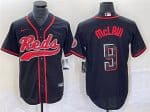 Cincinnati Reds #9 Matt McLain Black Cool Base Stitched Jersey