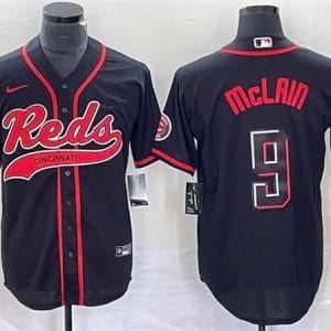 Cincinnati Reds #9 Matt McLain Black Cool Base Stitched Jersey