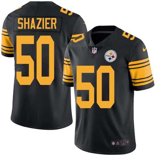 Steelers #50 Ryan Shazier Black Stitched Limited Rush Nike Jersey