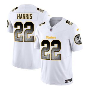 Pittsburgh Steelers #22 Najee Harris White 2023 F.U.S.E. Smoke Vapor Untouchable Limited Stitched Jersey
