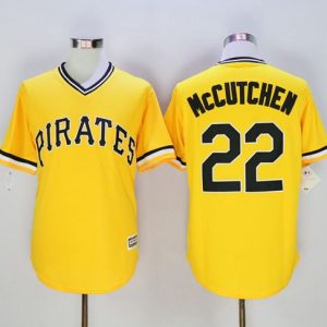 Pirates #22 Andrew McCutchen Gold New Cool Base Stitched Jersey