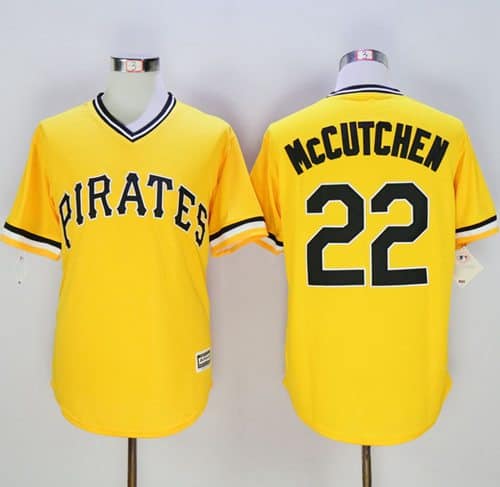 Pirates #22 Andrew McCutchen Gold New Cool Base Stitched Jersey