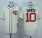 Cubs #10 Ron Santo Cream 1929 Turn Back The Clock Stitched Jersey