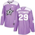 Dallas Stars #29 Jake Oettinger Purple Stitched Jersey