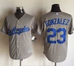 Dodgers #23 Adrian Gonzalez Grey New Cool Base Stitched Jersey