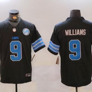 Detroit Lions #9 Jameson Williams Black 2024 F.U.S.E. 2nd Alternate With Patch Vapor Limited Stitched Jersey