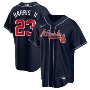 Atlanta Braves #23 Michael Harris II Navy Cool Base Stitched Baseball Jersey
