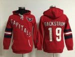 Washington Capitals #19 Nicklas Backstrom Red Old Time Heidi Hoodie NHL Hoodie