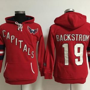Washington Capitals #19 Nicklas Backstrom Red Old Time Heidi Hoodie NHL Hoodie