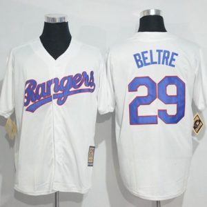 Rangers #29 Adrian Beltre White Cooperstown Stitched Jersey