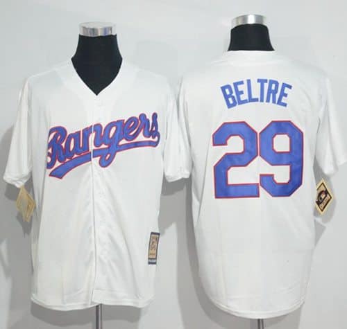 Rangers #29 Adrian Beltre White Cooperstown Stitched Jersey