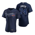 Atlanta Braves #74 Kenley Jansen Navy Flex Base Stitched Baseball Jersey