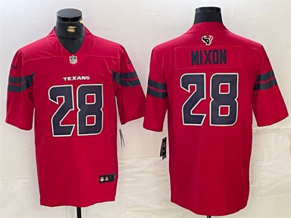 Houston Texans #28 Joe Mixon Red Vapor Untouchable Stitched Jersey