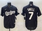 Los Angeles Dodgers #7 Blake Snell Black Cool Base Stitched Jersey