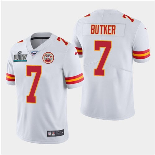 Chiefs #7 Harrison Butker White Super Bowl LIV Vapor Untouchable Limited Stitched Jersey