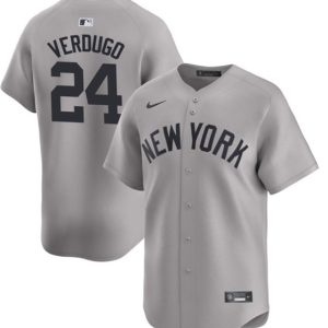 New York Yankees #24 Alex Verdugo Gray 2024 Away Limited Cool Base Stitched Jersey
