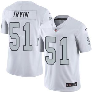 Raiders #51 Bruce Irvin White Stitched Limited Rush Nike Jersey