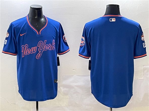 New York Mets Blank Royal 2025 Spring Training Stitched Jersey
