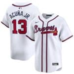 Atlanta Braves #13 Ronald Acuna Jr. White 2024 Home Limited Stitched Jersey