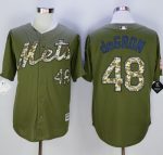 Mets #48 Jacob DeGrom Green Camo New Cool Base Stitched Jersey